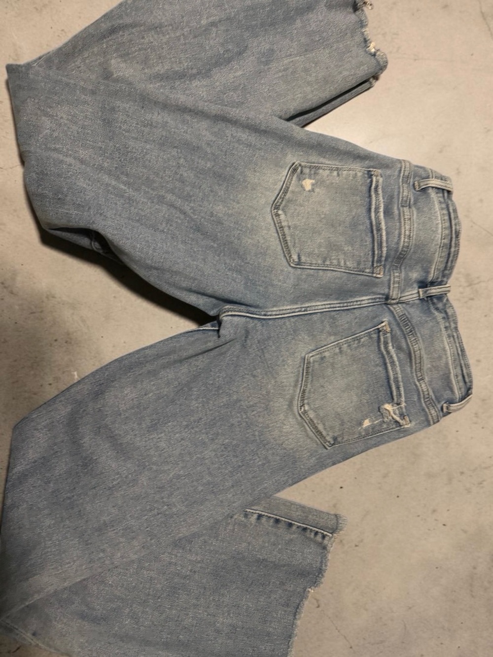 Light Wash Distressed Wide-Leg Flare Jeans - Picture 4 of 11